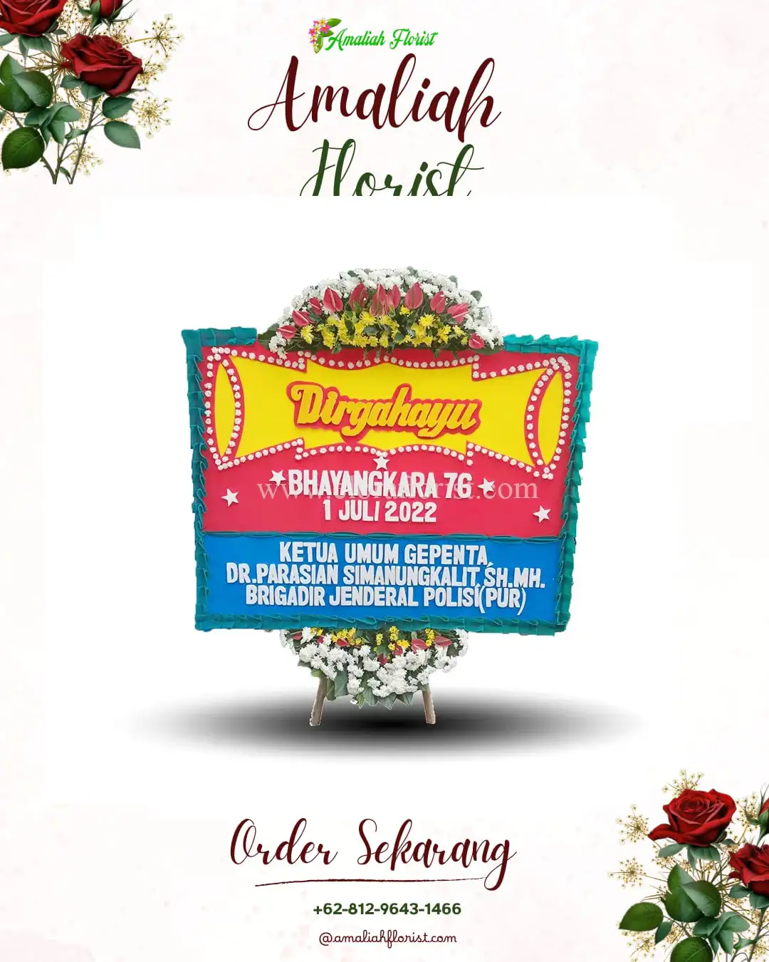 Papan Bunga HUT Ulang Tahun Kedaton Peninjauan Raya